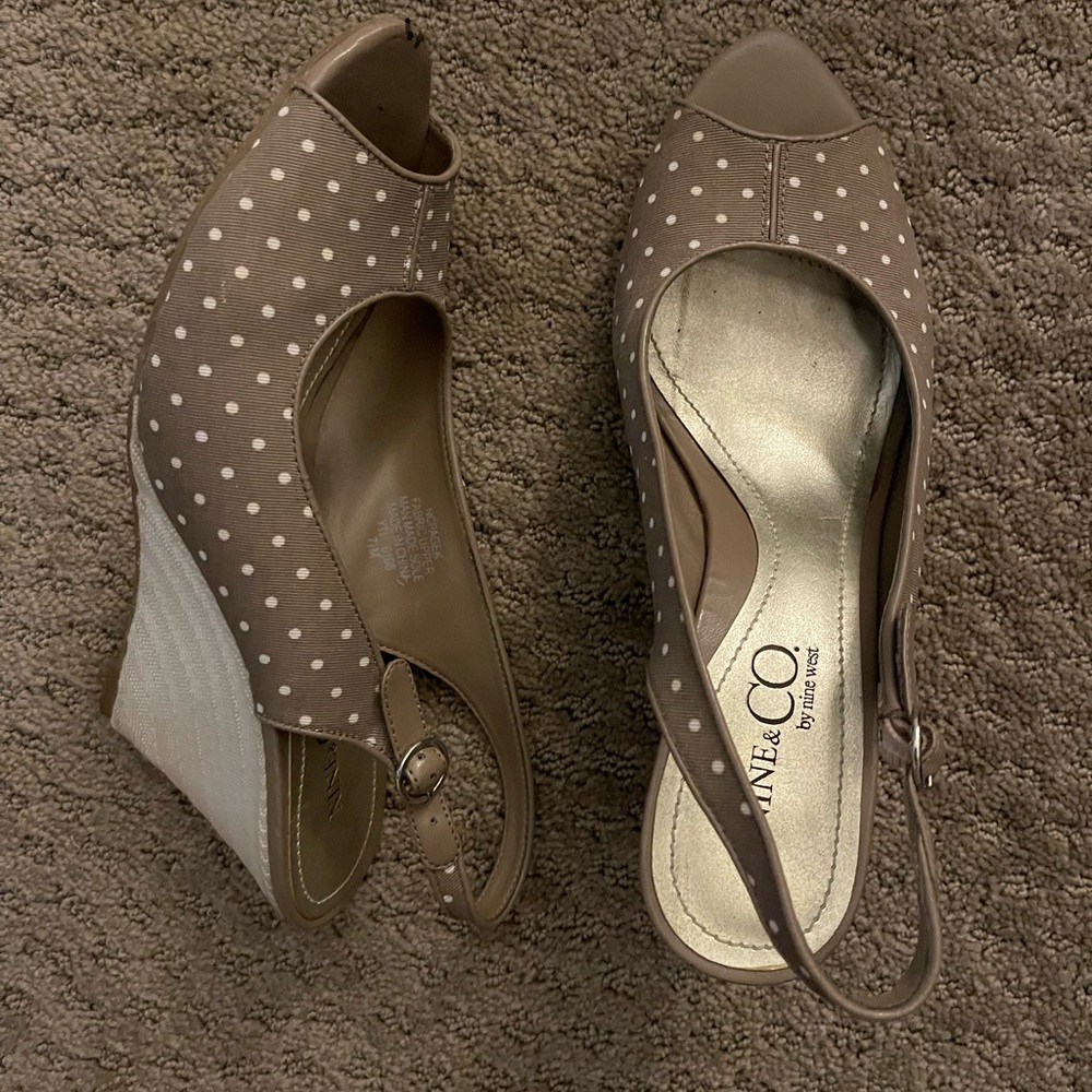 Summer polka dot wedge
